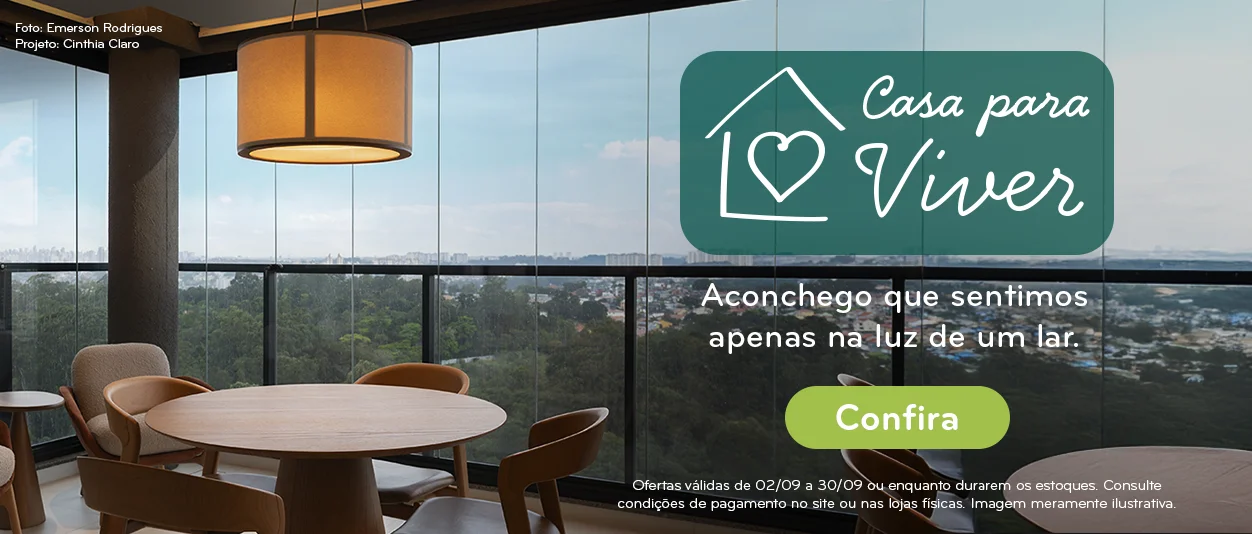 Aconchego que sentimos apenas na luz de um lar.
