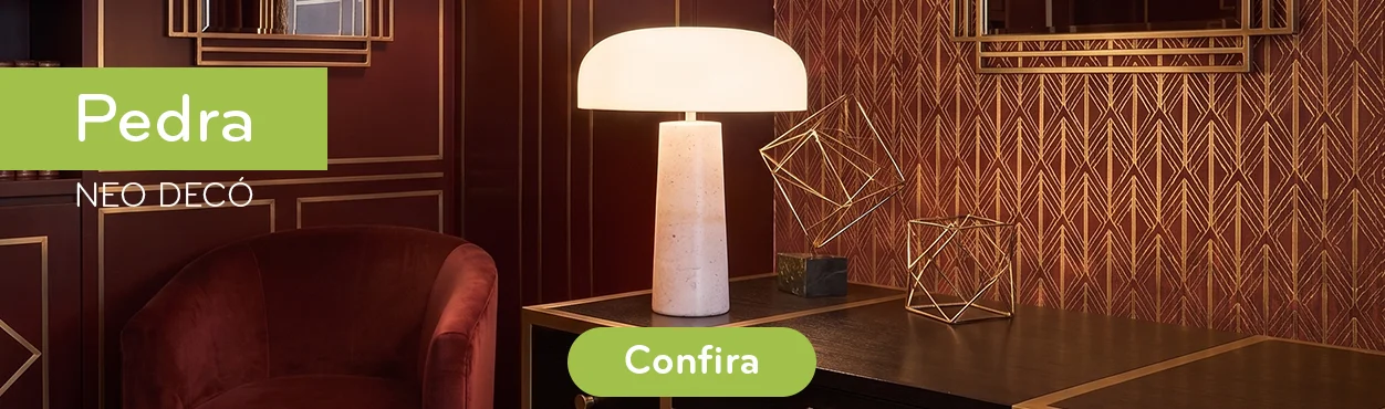 Confira luminárias de Pedra estilo Neo Decó.