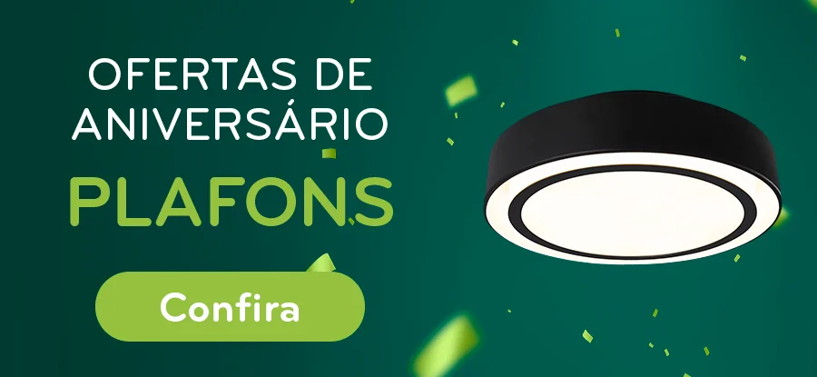 Seleção de plafons com descontos de aniversário!