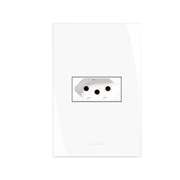 Conjunto Tomada 20a Com Placa 4x2 Inova Pro Branco