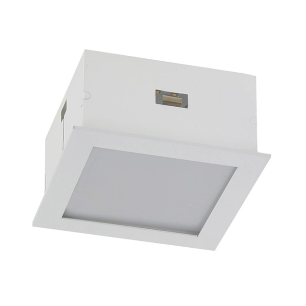 Plafon Led Embutir Quadrado 10w Branco Fosco Luz Branca