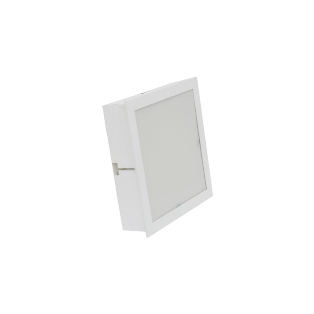 Plafon Led Embutir Quadrado 21w Branco Fosco Luz Amarela