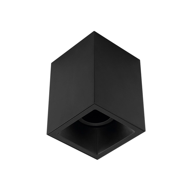 Plafon Sobrepor Aluminio Preto 16,10cm Square Out