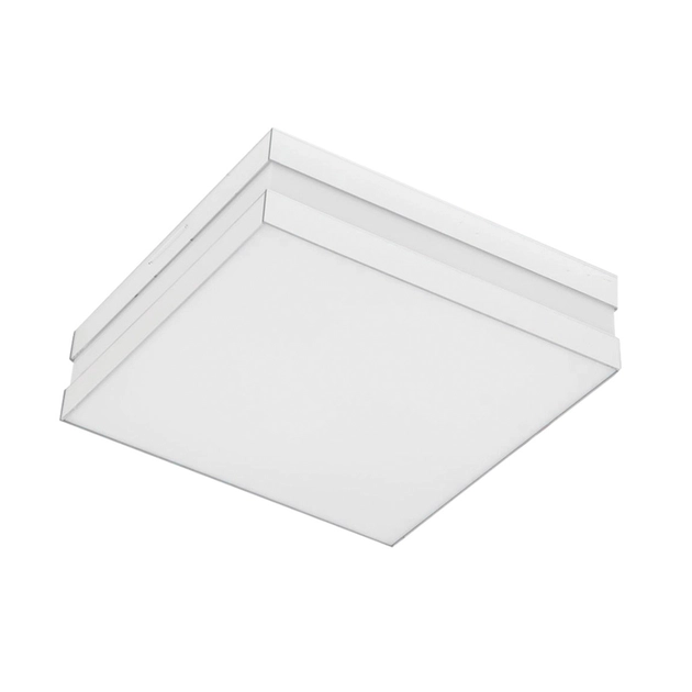 Plafon Sobrepor Aluminio Acrilico Branco Espelhado 26cm