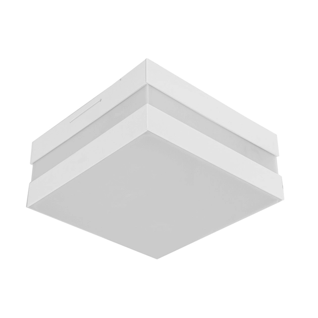 Plafon De Sobrepor Aluminio Branco 18x18cm Bilbao