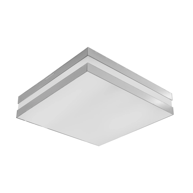Plafon Sobrepor Aluminio Acrilico Branco Espelhado 36cm
