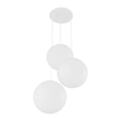 Pendente Polietileno Alumínio Branco Ø40cm Astros