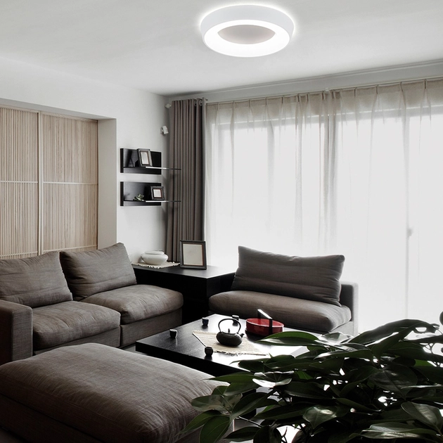 Plafon Led Sobrepor Redondo 25,2w 3000k 47cm Apollo