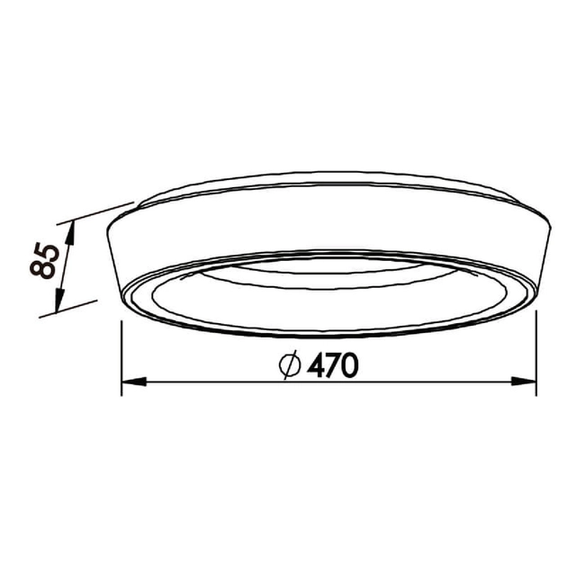 Plafon Led Sobrepor Redondo 25,2w 3000k 47cm Apollo