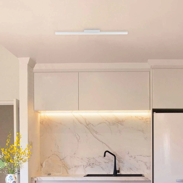 Plafon Led Sobrepor Retangular 24w Luz Amarela Fit
