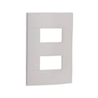 Placa 4x2 Termoplástico Branco 2 Módulos Decor