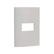 Placa 4x2 Termoplástico Branco 1 Módulo Decor