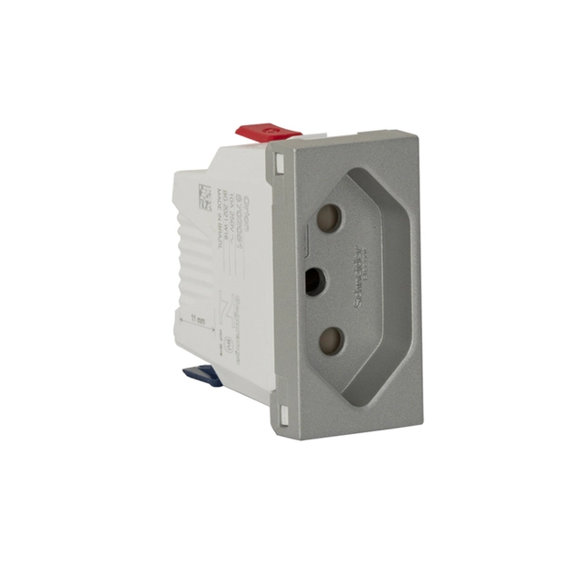 Modulo Tomada Aluminio 10a Borne Automatico Orion