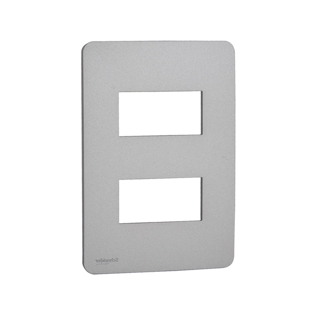 Placa 4x2 Termoplastico Gamma Silver 2 Modulos Orion