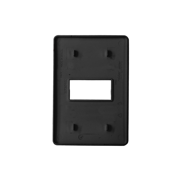 Placa 4x2 Termoplastico Stellar Black 1 Modulo Orion