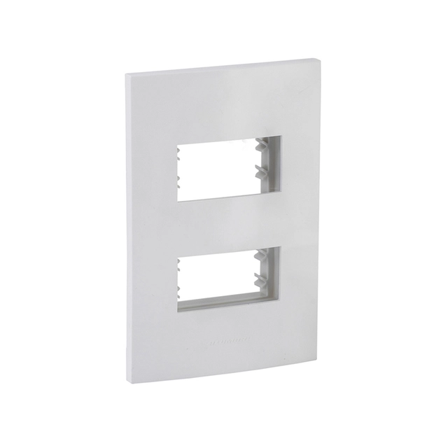 Placa Com Suporte 4x2 2 Modulos Branco Inova Pro