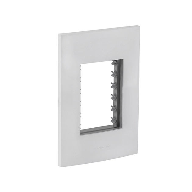 Placa Com Suporte 4x2 3 Modulos Branco Inova Pro