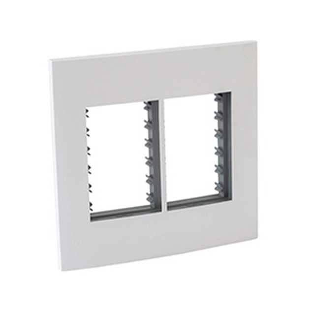 Placa 4x4 Plastico Branco 6 Modulos Com Suporte Inova Pro