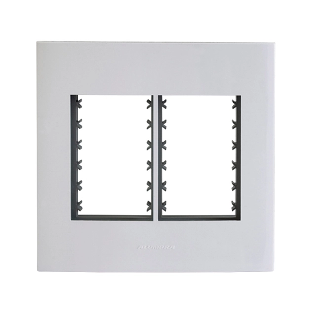 Placa 4x4 Plastico Branco 6 Modulos Com Suporte Inova Pro