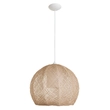 Pendente Juta Rústica Bege E Off White Ø47cm