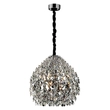 Pendente Cristal E Metal Cromado Ø80cm Glamour