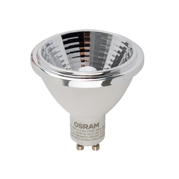 Lampada Led Ar70 Gu10 4,2w 300lm 24 2700k Dimerizavel