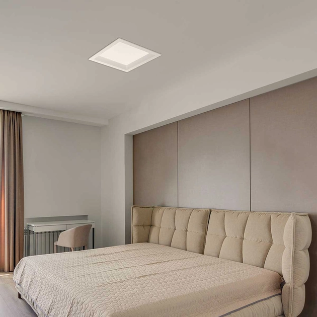 Plafon Led Embutir Quadrado Branco 28w 120 3000k Deep
