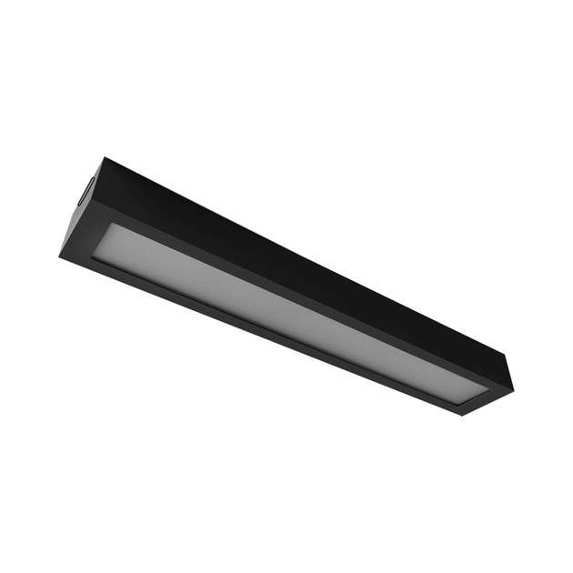 Plafon Led Sobrepor Retangular Preto 18w 6500k Londres