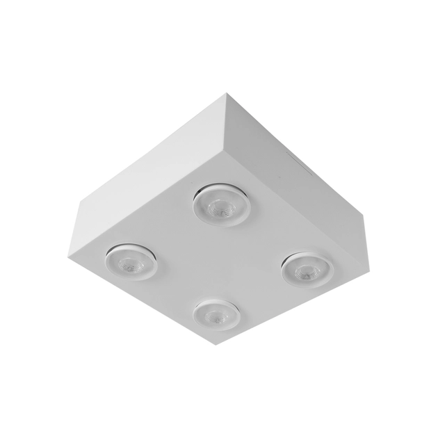 Plafon De Sobrepor Aluminio Branco 26x26cm Granada