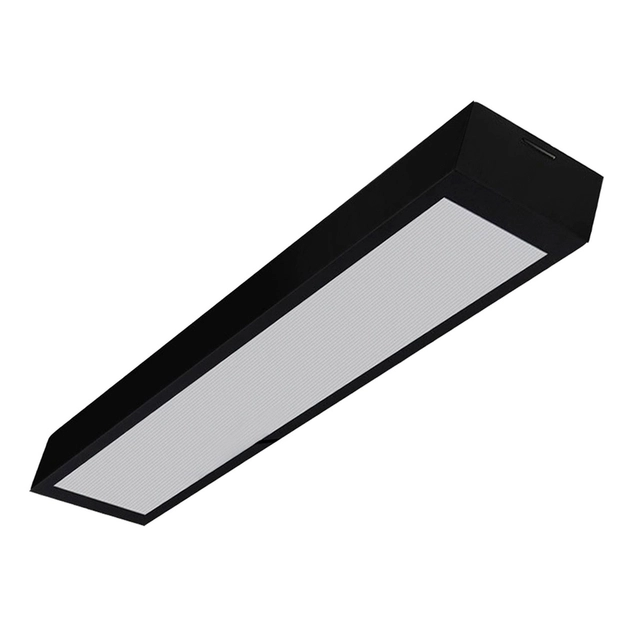 Plafon Sobrepor Led Retangular 54w Preto Luz Branco Frio