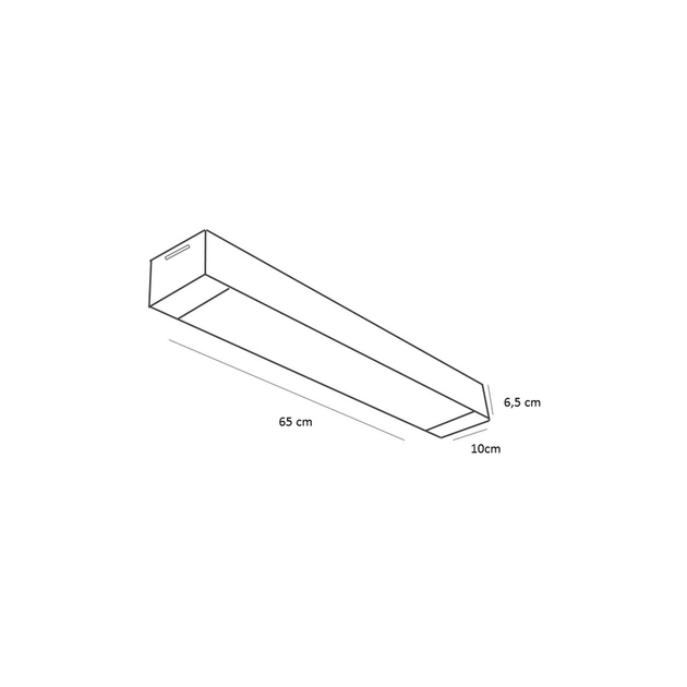 Plafon Led Sobrepor Retangular 18w Preto Valencia
