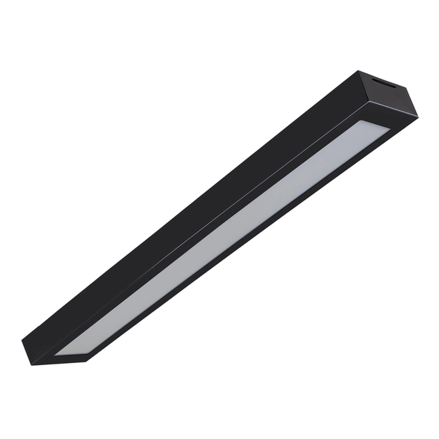 Plafon Led Sobrepor Retangular Preto 36w Valencia