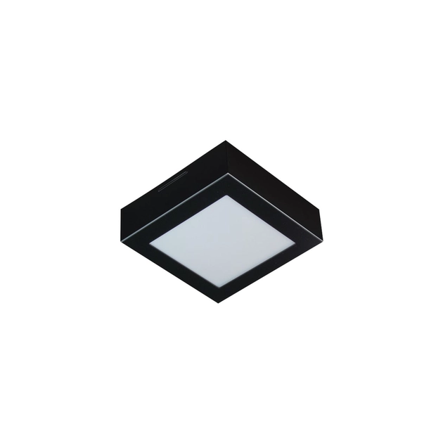 Plafon Led Sobrepor Quadrado 16w Preto Valencia
