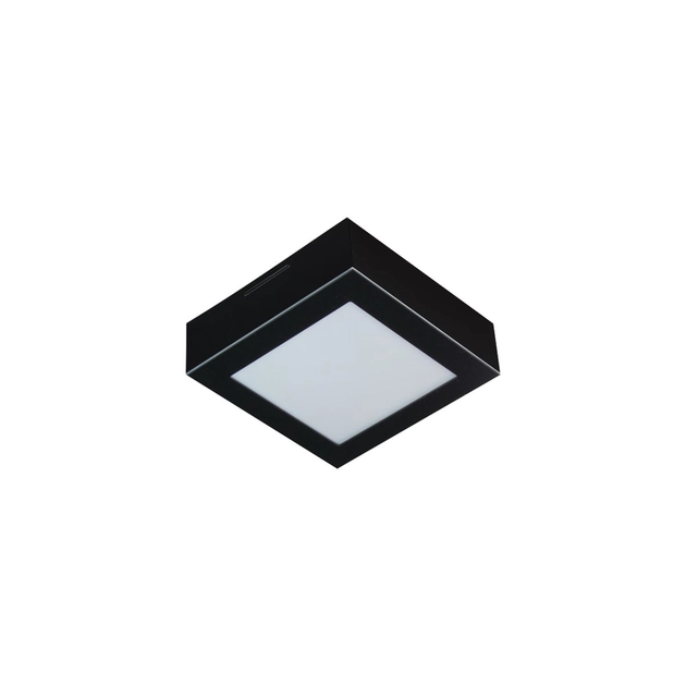 Plafon Led Sobrepor Quadrado 16w Preto Valencia