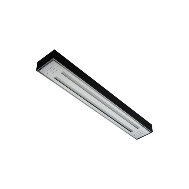 Plafon Sobrepor Aluminio Preto Valencia 125cm