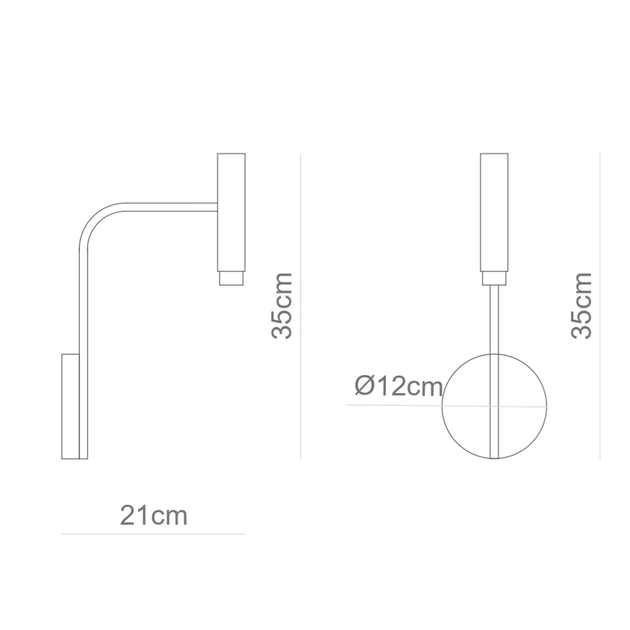 Arandela Led Metal 3w 240lm 3000k Zione