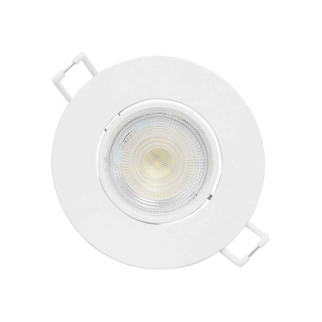 Plafon Led Embutir Redondo 6,2w Branco Luz Amarela