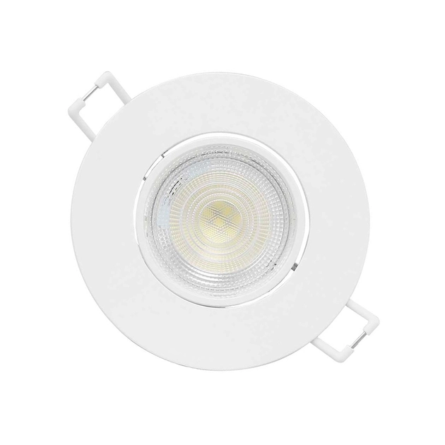 Plafon Led Embutir Redondo Branco 6,2w Luz Branca