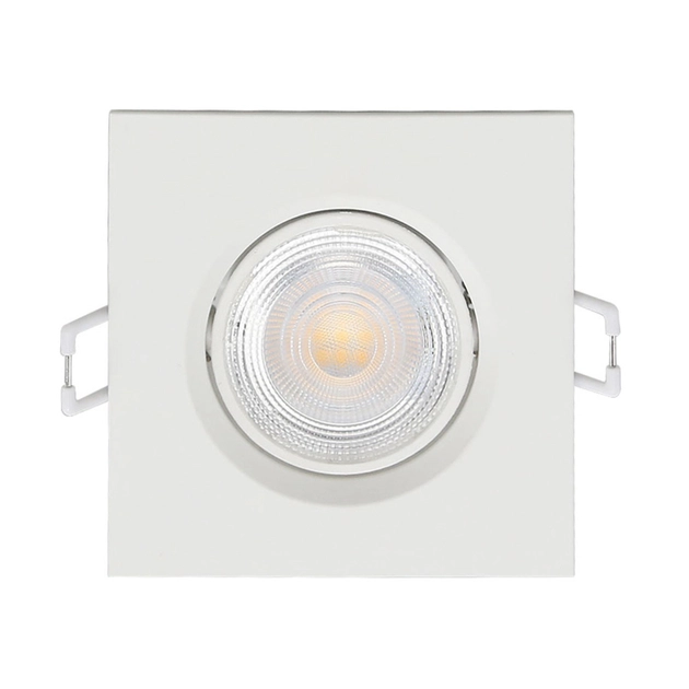 Plafon Led Embutir Quadrado Branco 6,2w Luz Branca