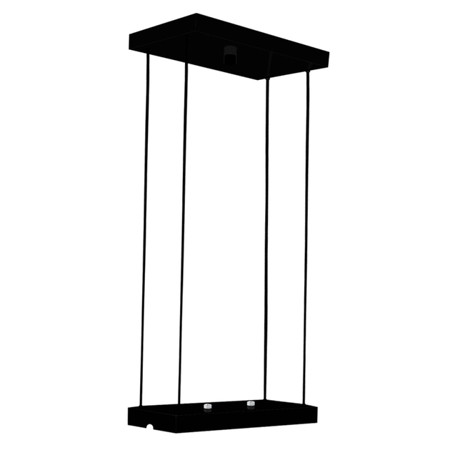 Kit Pendente Para Plafon Aluminio Preto Com Cabo 21cm