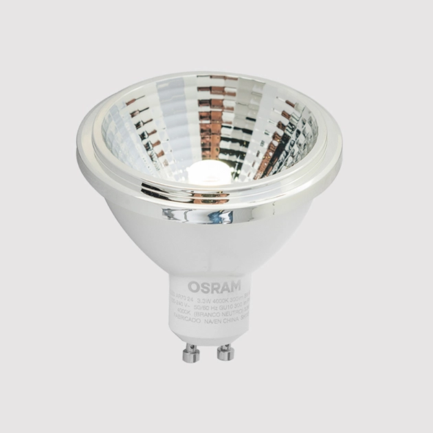 Lampada Led Ar70 Gu10 3,3w 300lm 24 4000k