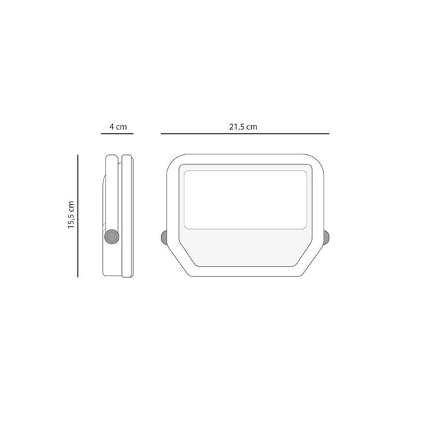 Projetor Led Aluminio Branco 50w Ip65 3000k