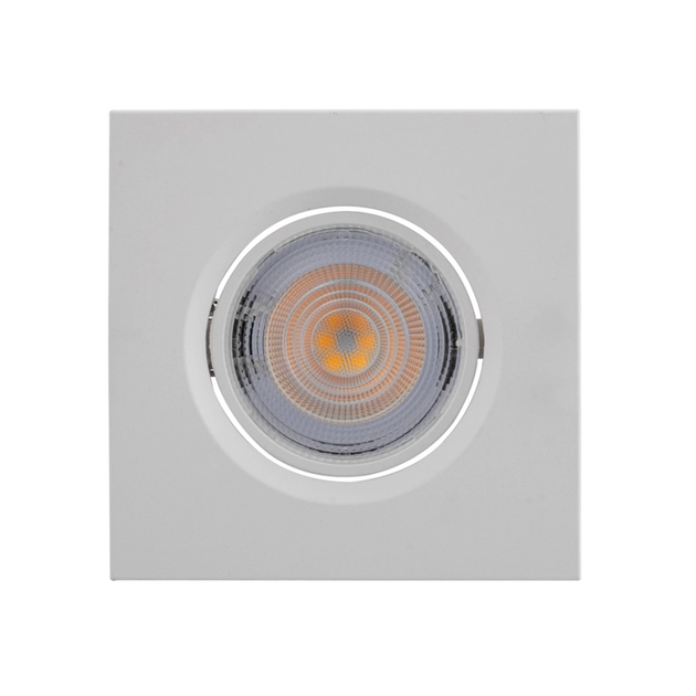 Plafon Led Embutir Quadrado 4,2w Branco Luz Amarela