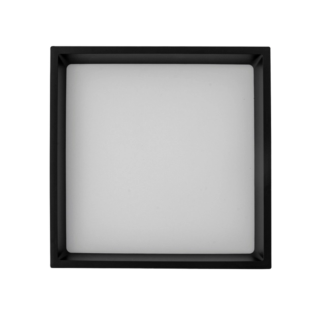 Plafon Led Sobrepor Quadrado 22w Preto 120 3000k Deep