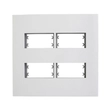 Placa Com Suporte 4x4 4 Módulos Branco Inova Pro