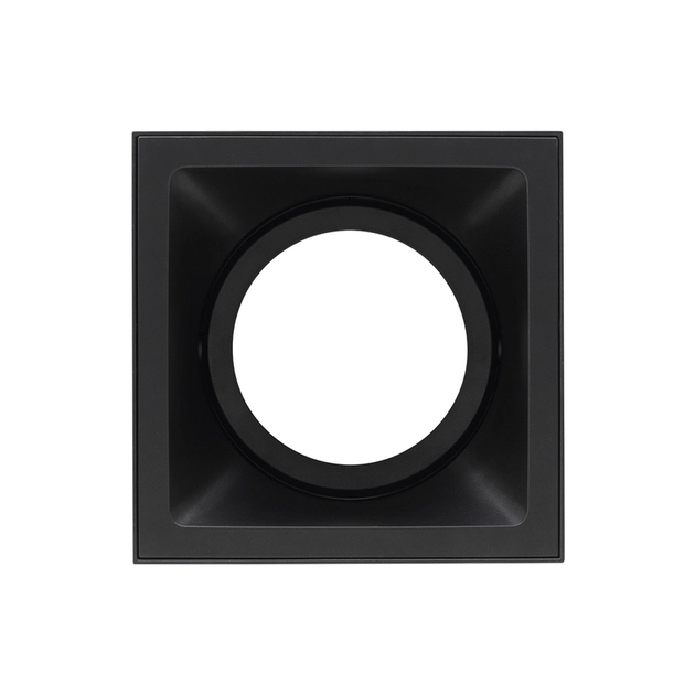 Plafon Sobrepor Aluminio Preto 16,4cm