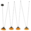 Pendente Led Alumínio Preto E Laranja 48w 3000k Kasa