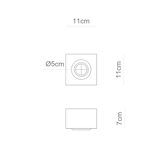 Plafon Sobrepor Aluminio 11cm Com Uma Prensa