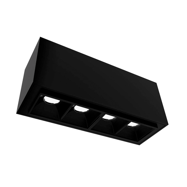 Plafon Led Sobrepor Retangular 4w Luz Amarela Fit40