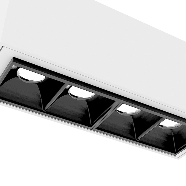 Plafon Led Sobrepor Retangular 4w Luz Amarela Fit40